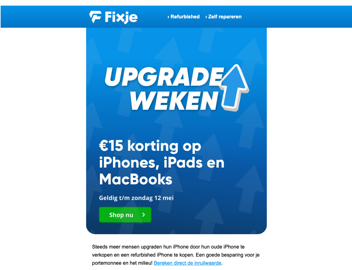Trade in voorbeeld nieuwsbrief item